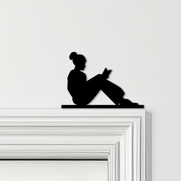 Door Topper Woman Reading Book Various Colours Top Of Door Frame Decorative Sign