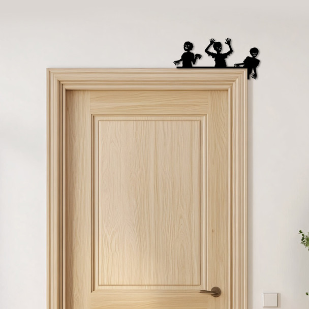 Door Topper Zombies Scary Halloween Decor Various Colours Decorative Sign