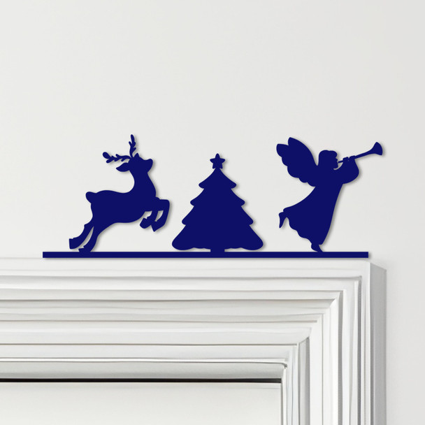 Door Topper Christmas Decor Angel Tree Various Colours Decorative Sign