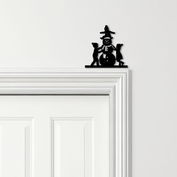 Door Topper Christmas Decor Building Snowman Various Colours Frame Decor Sign