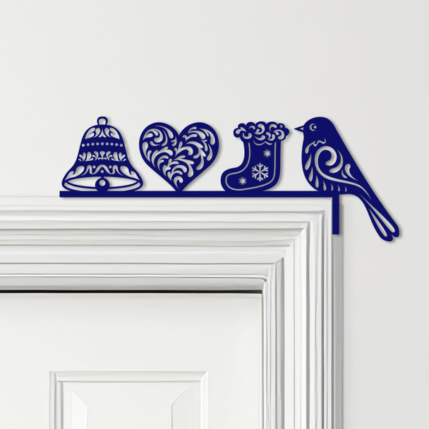 Door Topper Christmas Decor Ornaments Various Colours Decorative Sign