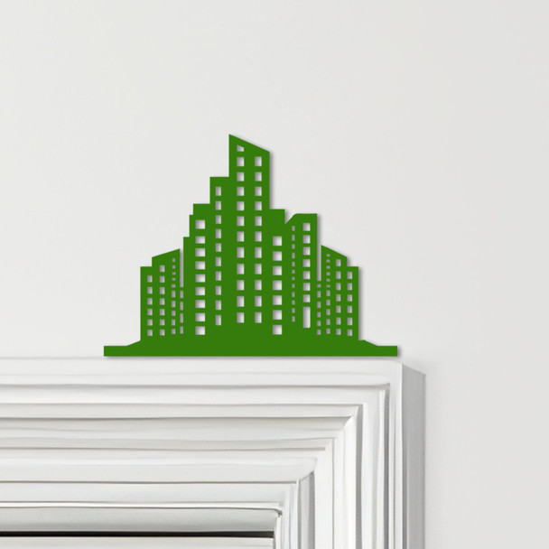 Door Topper City Skyscrapers Various Colours Top Of Door Frame Decorative Sign