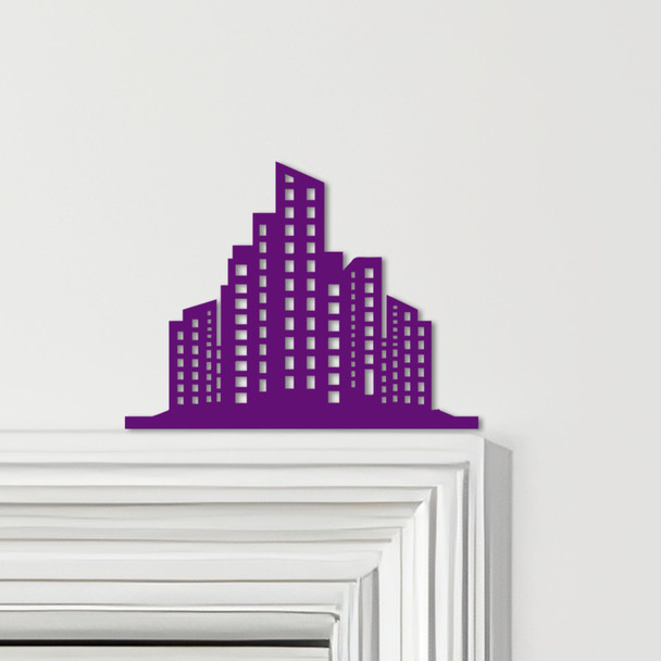 Door Topper City Skyscrapers Various Colours Top Of Door Frame Decorative Sign
