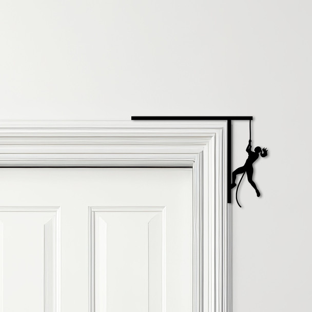 Door Topper Climbing Woman Various Colours Top Of Door Frame Decorative Sign