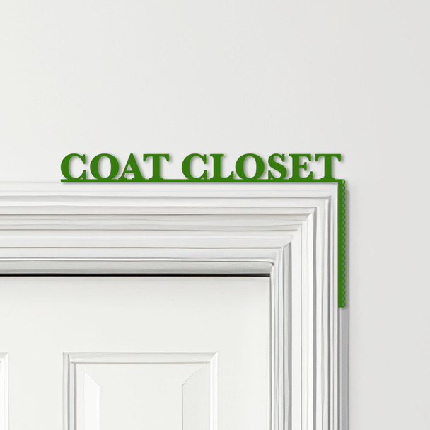 Door Topper Coat Closet Hallway Decor Various Colours Decorative Sign