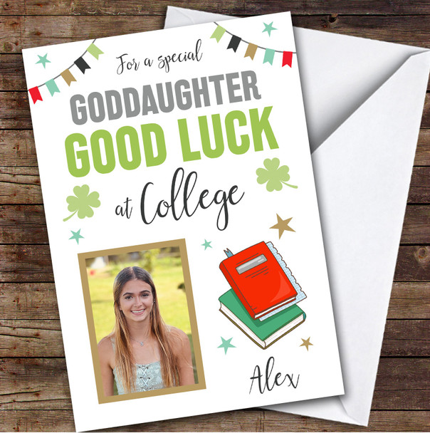 Personalised Off To College Card For Goddaughter Photo Books Hat