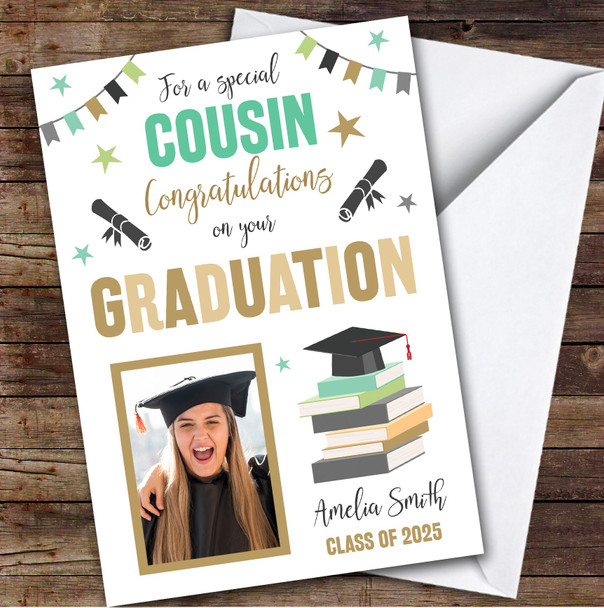 Personalised Graduation Card For Cousin Photo Books Hat