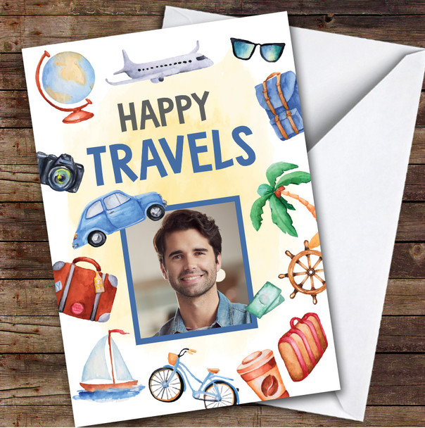 Personalised Going Travelling Card For Anyone Photo Happy Travels