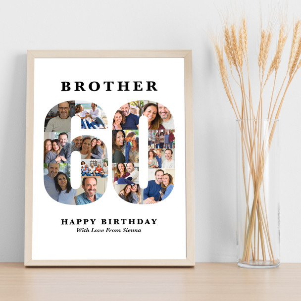 Photo Collage 60th Birthday Custom Gift For Him 18-Photo 60 Print Or Canvas Photo Collage 60th Birthday Custom Gift For Him 18-Photo 60 Print Or Canvas