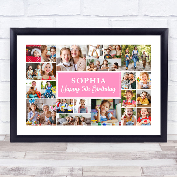Photo Collage Kids Birthday Gift For Girls Any Age 22-Photo Print Or Canvas
