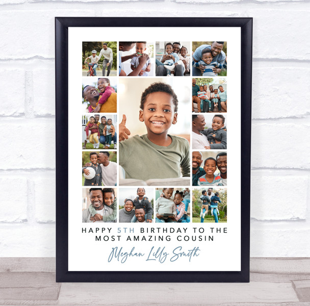 Photo Collage Kids Birthday Gift For Boys Any Age 15-Photo Print Or Canvas