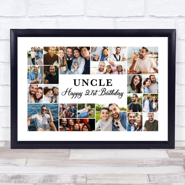 Photo Collage 21st Birthday Personalised Gift For Uncle 22-Photo Print Or Canvas Photo Collage 21st Birthday Personalised Gift For Uncle 22-Photo Print Or Canvas