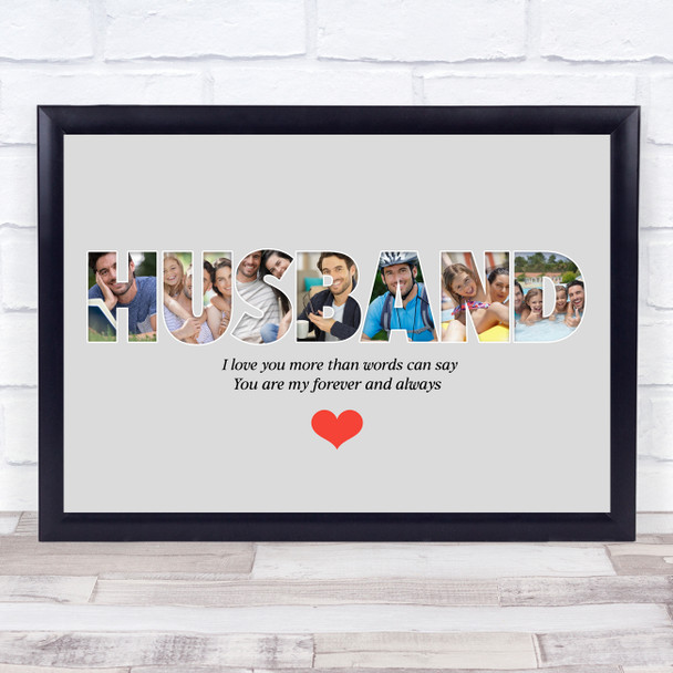 Photo Collage 7-Photo Personalised Gift For Husband Any Occasion Print Or Canvas