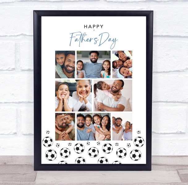 Photo Collage Father's Day Personalised Gift 8-Photo Footballs Print Or Canvas Photo Collage Father's Day Personalised Gift 8-Photo Footballs Print Or Canvas