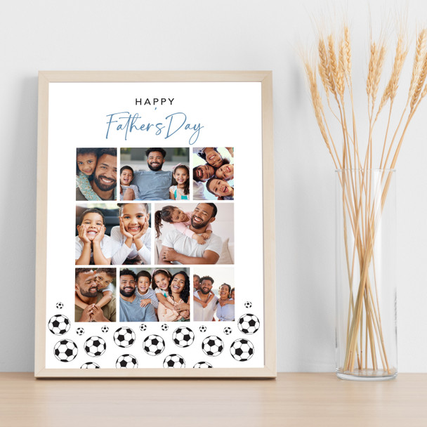 Photo Collage Father's Day Personalised Gift 8-Photo Footballs Print Or Canvas Photo Collage Father's Day Personalised Gift 8-Photo Footballs Print Or Canvas