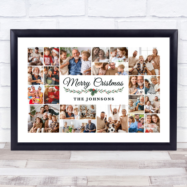 Photo Collage Christmas Personalised Gift For Anyone 22-Photo Print Or Canvas