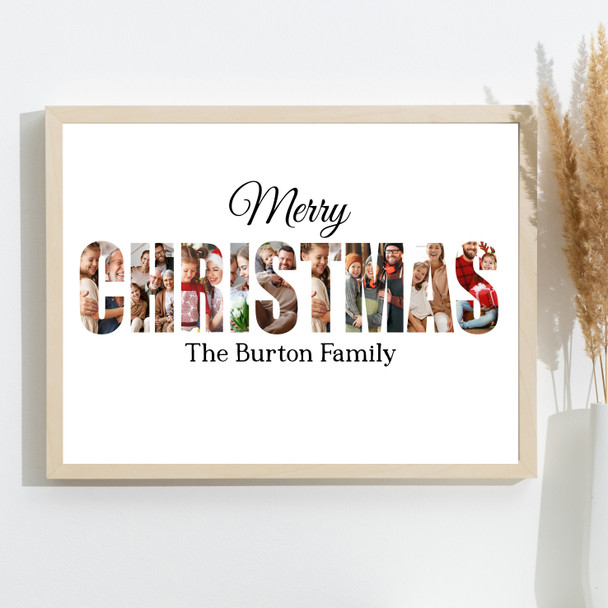 Photo Collage Christmas Personalised Gift For Anyone 9-Photo Print Or Canvas