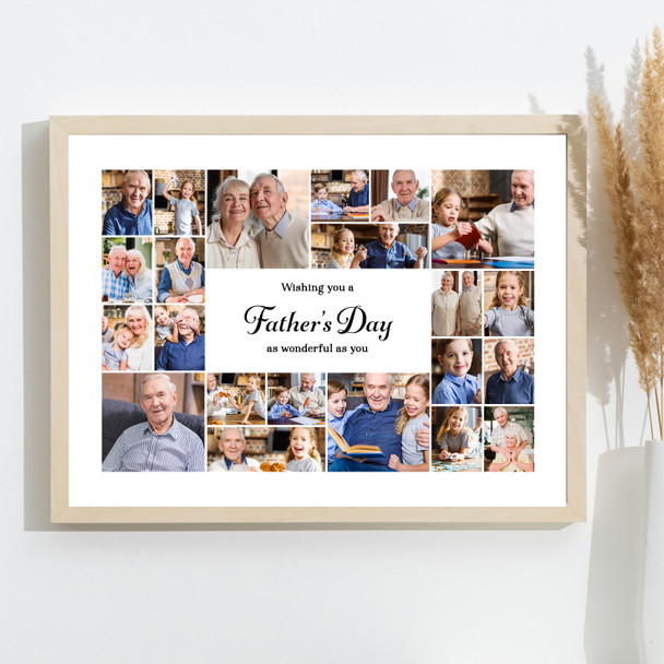 Photo Collage Father's Day Personalised Gift 22-Photo Print Or Canvas Photo Collage Father's Day Personalised Gift 22-Photo Print Or Canvas