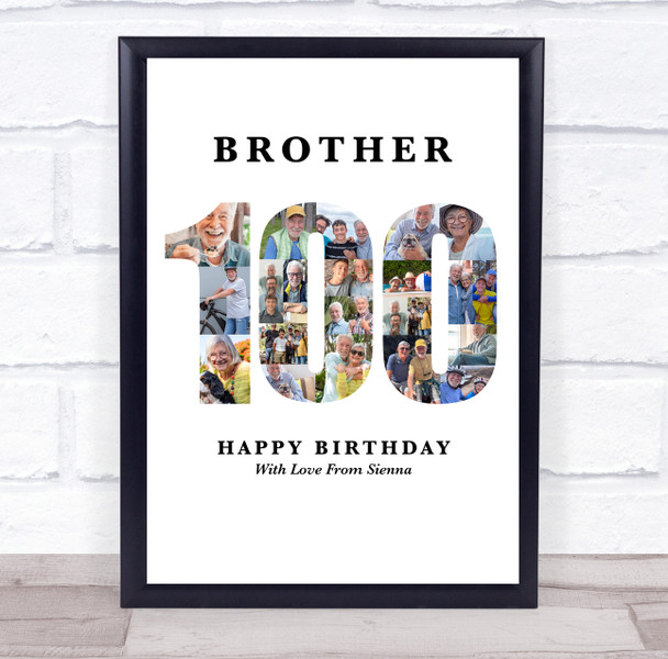 Photo Collage 100th Birthday Custom Gift For Him 23-Photo 100 Print Or Canvas Photo Collage 100th Birthday Custom Gift For Him 23-Photo 100 Print Or Canvas