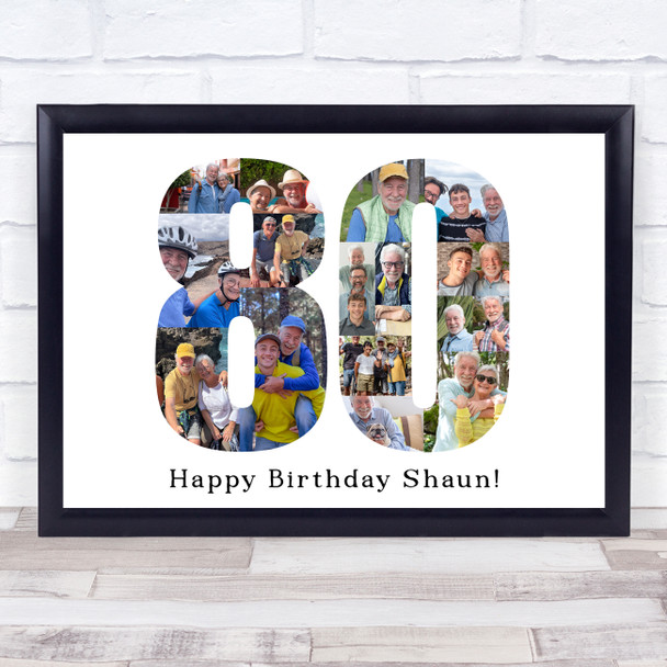Photo Collage 80th Birthday 16-Photo Birthday Gift For Him 80 Print Or Canvas Photo Collage 80th Birthday 16-Photo Birthday Gift For Him 80 Print Or Canvas