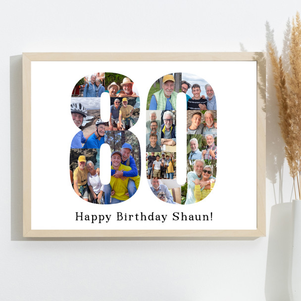 Photo Collage 80th Birthday 16-Photo Birthday Gift For Him 80 Print Or Canvas Photo Collage 80th Birthday 16-Photo Birthday Gift For Him 80 Print Or Canvas