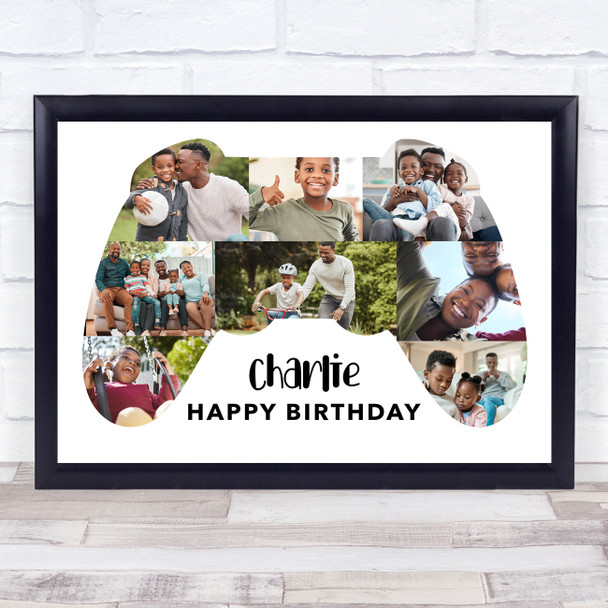 Photo Collage Kids Boys Birthday Custom Gift 8-Photo Game Pad Print Or Canvas