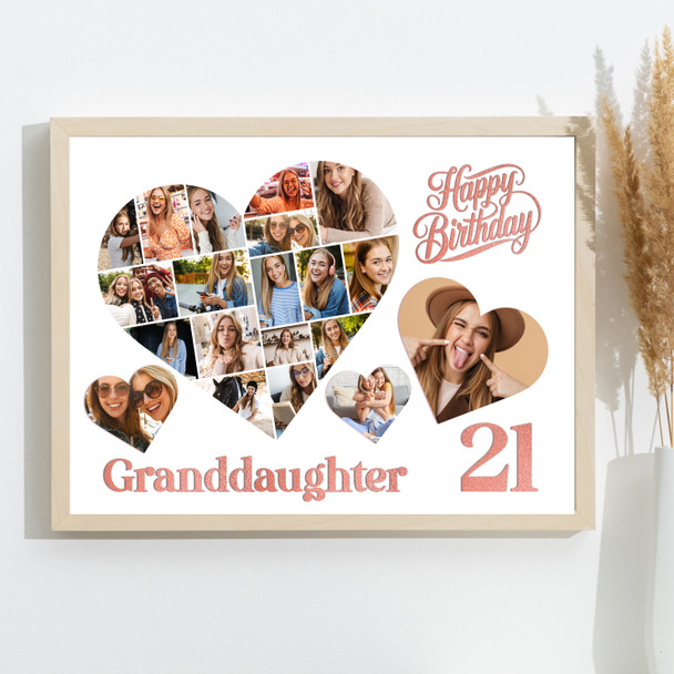 Photo Collage 21st Birthday Gift For Granddaughter 20-Photo s Print Or Canvas Photo Collage 21st Birthday Gift For Granddaughter 20-Photo s Print Or Canvas