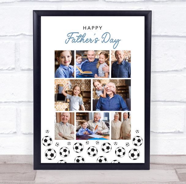 Photo Collage Custom Gift For Father's Day 8-Photo Footballs Print Or Canvas Photo Collage Custom Gift For Father's Day 8-Photo Footballs Print Or Canvas