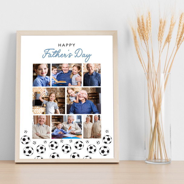 Photo Collage Custom Gift For Father's Day 8-Photo Footballs Print Or Canvas Photo Collage Custom Gift For Father's Day 8-Photo Footballs Print Or Canvas