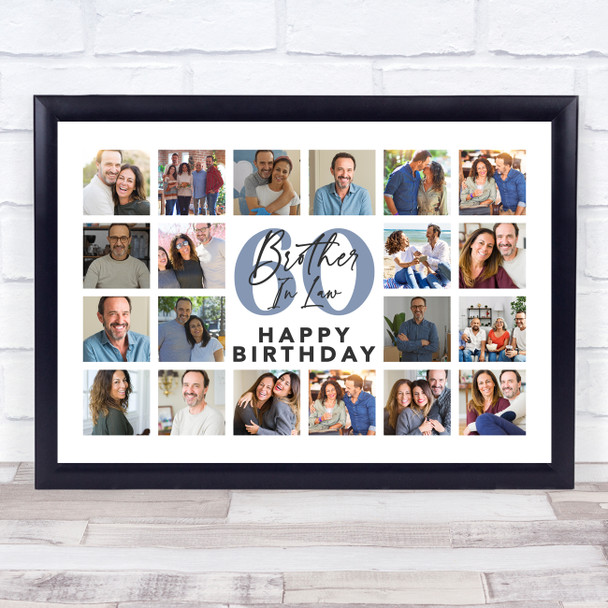 Photo Collage 60th Birthday Gift For Brother-In-Law 20-Photo Print Or Canvas Photo Collage 60th Birthday Gift For Brother-In-Law 20-Photo Print Or Canvas