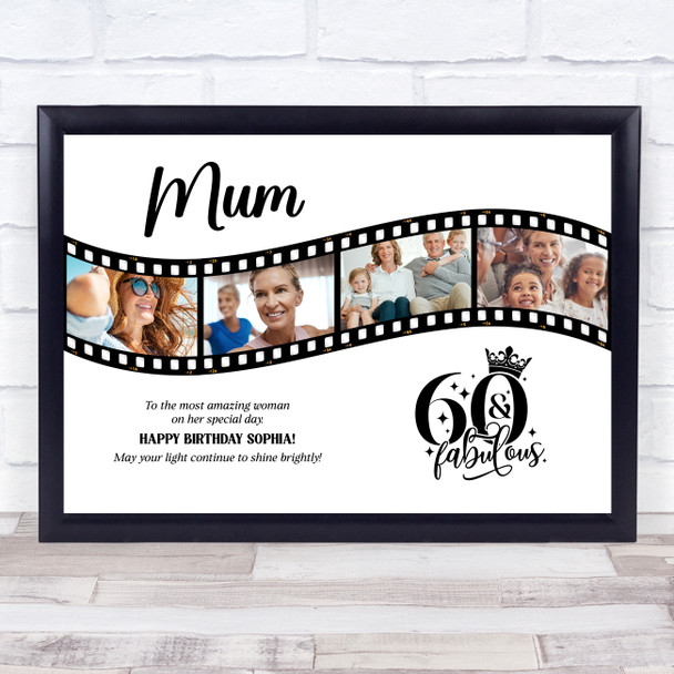 Photo Collage 60th Birthday Gift For Mum 4-Photo Camera Film Print Or Canvas Photo Collage 60th Birthday Gift For Mum 4-Photo Camera Film Print Or Canvas