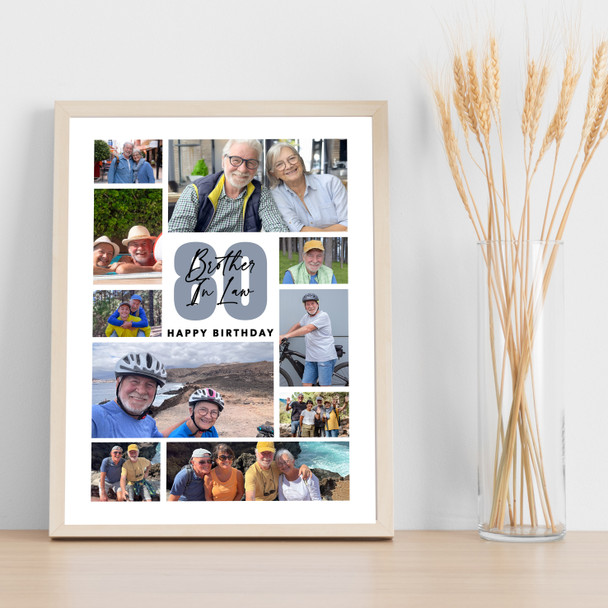Photo Collage 80th Birthday Gift For Brother-In-Law 10-Photo Print Or Canvas Photo Collage 80th Birthday Gift For Brother-In-Law 10-Photo Print Or Canvas