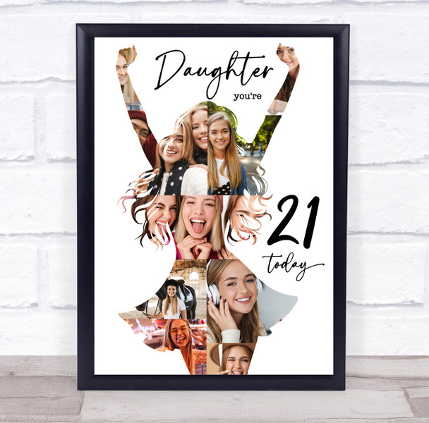 Photo Collage 21st Birthday Custom Gift For Daughter 9-Photo Print Or Canvas Photo Collage 21st Birthday Custom Gift For Daughter 9-Photo Print Or Canvas