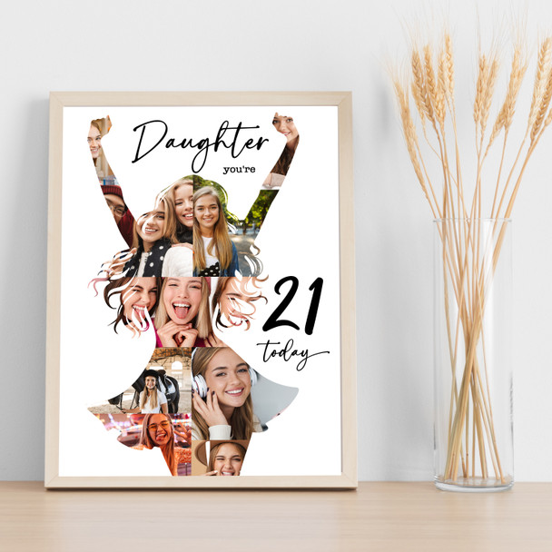 Photo Collage 21st Birthday Custom Gift For Daughter 9-Photo Print Or Canvas Photo Collage 21st Birthday Custom Gift For Daughter 9-Photo Print Or Canvas