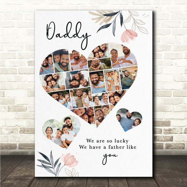 Photo Collage Father's Day Gift For Daddy 19-Photo Any Occasion Print Canvas Photo Collage Father's Day Gift For Daddy 19-Photo Any Occasion Print Canvas