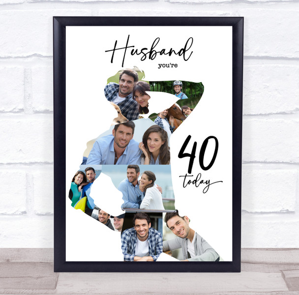 Photo Collage 40th Birthday Custom Gift For Husband 9-Photo Man Print Or Canvas Photo Collage 40th Birthday Custom Gift For Husband 9-Photo Man Print Or Canvas