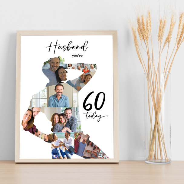 Photo Collage 60th Birthday Custom Gift For Husband 9-Photo Man Print Or Canvas Photo Collage 60th Birthday Custom Gift For Husband 9-Photo Man Print Or Canvas