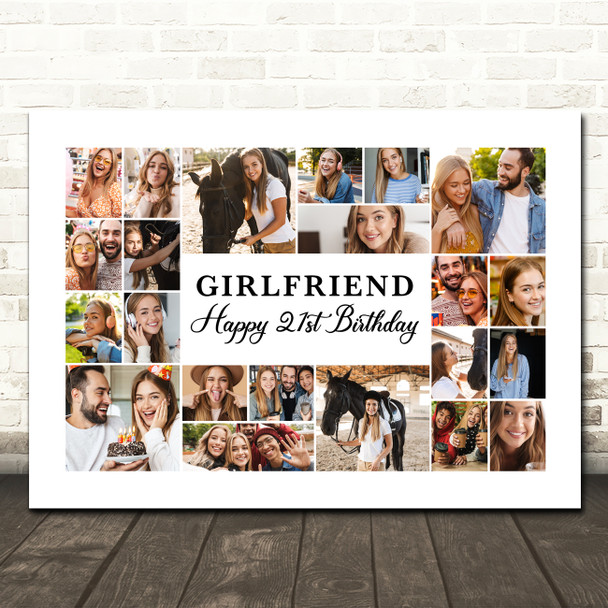Photo Collage 21st Birthday Custom Gift For Girlfriend 22-Photo Print Or Canvas Photo Collage 21st Birthday Custom Gift For Girlfriend 22-Photo Print Or Canvas