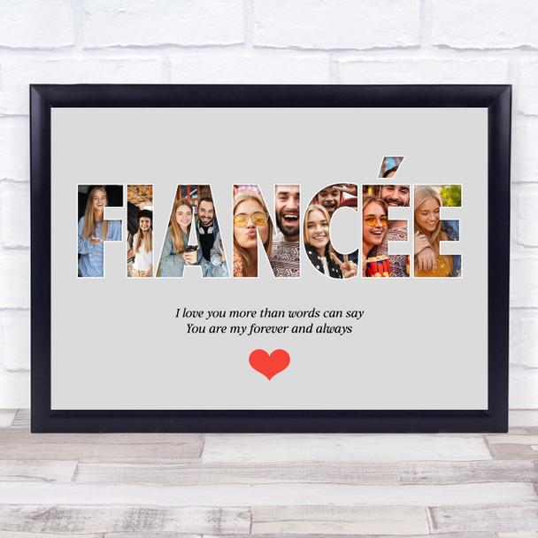 Photo Collage Grey 7-Photo Custom Gift For Fiancée Any Occasion Print Or Canvas Photo Collage Grey 7-Photo Custom Gift For Fiancée Any Occasion Print Or Canvas