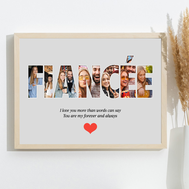 Photo Collage Grey 7-Photo Custom Gift For Fiancée Any Occasion Print Or Canvas Photo Collage Grey 7-Photo Custom Gift For Fiancée Any Occasion Print Or Canvas