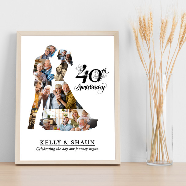 Photo Collage 40th Wedding Anniversary Custom Gift Photo Couple Print Or Canvas Photo Collage 40th Wedding Anniversary Custom Gift Photo Couple Print Or Canvas