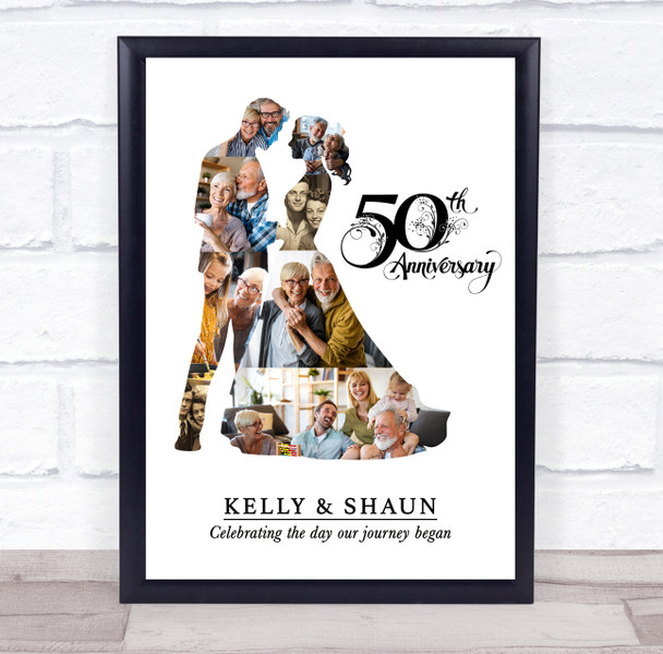 Photo Collage 50th Wedding Anniversary Custom Gift Photo Couple Print Or Canvas