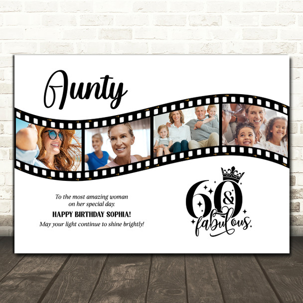 Photo Collage 60th Birthday Gift For Aunty 4-Photo Camera Film Print Or Canvas Photo Collage 60th Birthday Gift For Aunty 4-Photo Camera Film Print Or Canvas