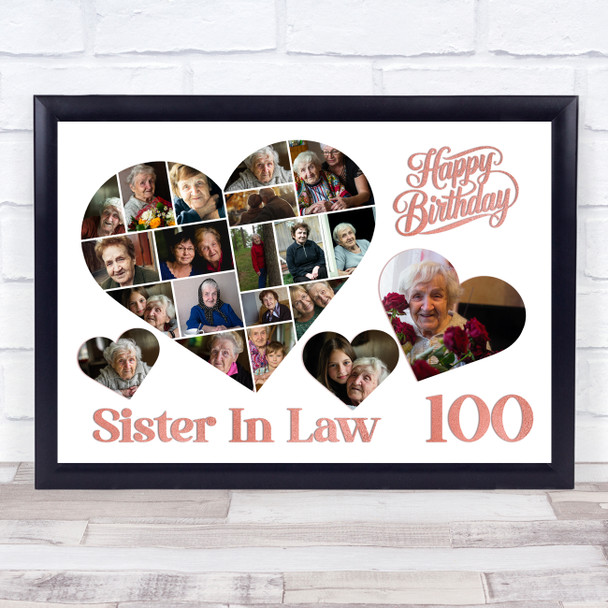 Photo Collage 100th Birthday Gift For Sister-In-Law 20-Photo s Print Or Canvas Photo Collage 100th Birthday Gift For Sister-In-Law 20-Photo s Print Or Canvas