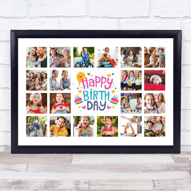Photo Collage 20-Photo Birthday Custom Gift Kids Balloons Cake Print Or Canvas Photo Collage 20-Photo Birthday Custom Gift Kids Balloons Cake Print Or Canvas