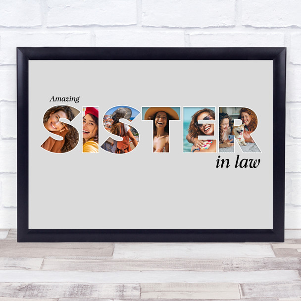 Photo Collage Grey 6-Photo Gift For Sister-In-Law Any Occasion Print Or Canvas Photo Collage Grey 6-Photo Gift For Sister-In-Law Any Occasion Print Or Canvas