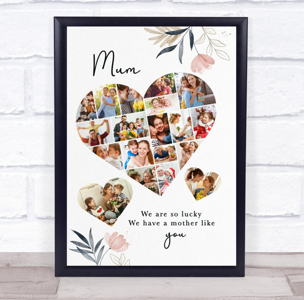 Photo Collage Mother's Day Gift For Mum 19-Photo Any Occasion Print Canvas
