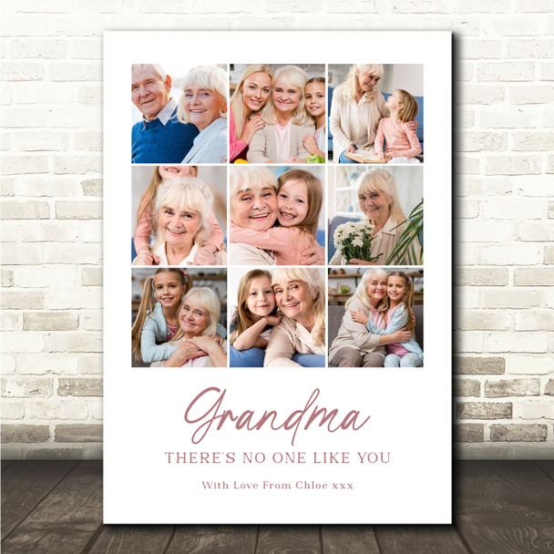 Photo Collage Custom Gift For Grandma Mother's Day 9-Photo No One Like You Print