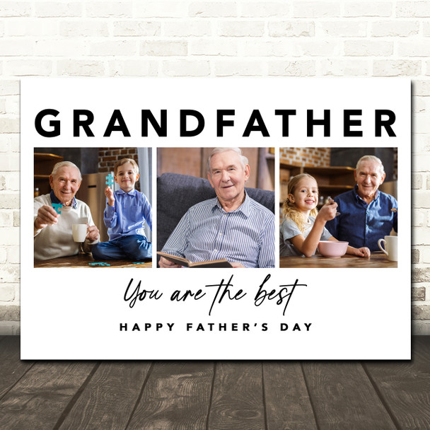 Photo Collage Gift For Grandfather Father's Day 3-Photo Grandad The Best Print Photo Collage Gift For Grandfather Father's Day 3-Photo Grandad The Best Print