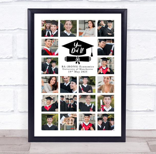 Photo Collage Print Or Canvas Graduation Gift For Student 20-Photo You Did It